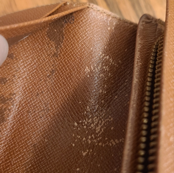 Lous Vuitton LV Monogram zipper wallet vintage canvas authentic - Picture 9 of 11